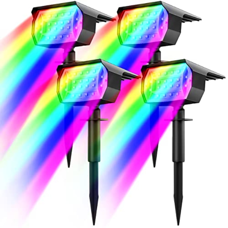 Outdoor Lighting Spotlight - Solar Spot Lights Outdoor Color Changing