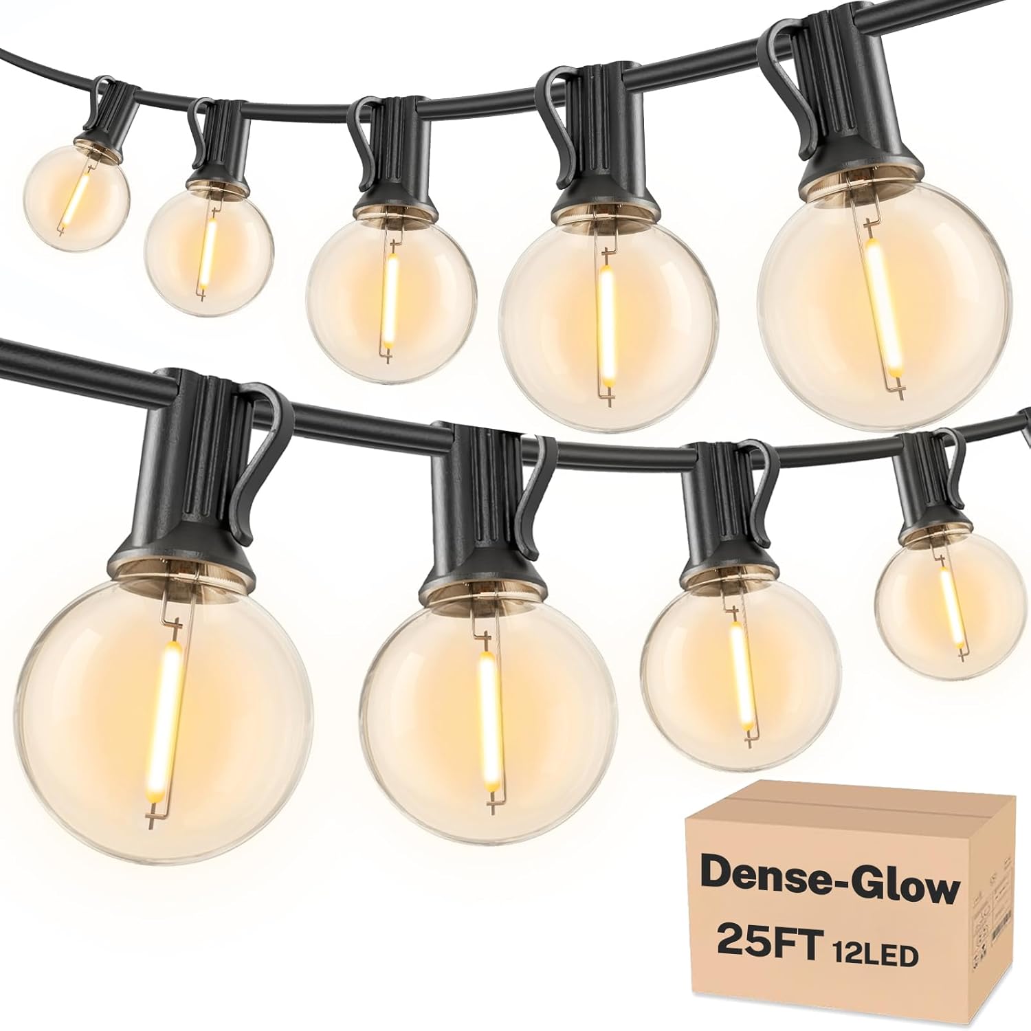 String Light Bistro - Outdoor String Lights 25 FT, Patio