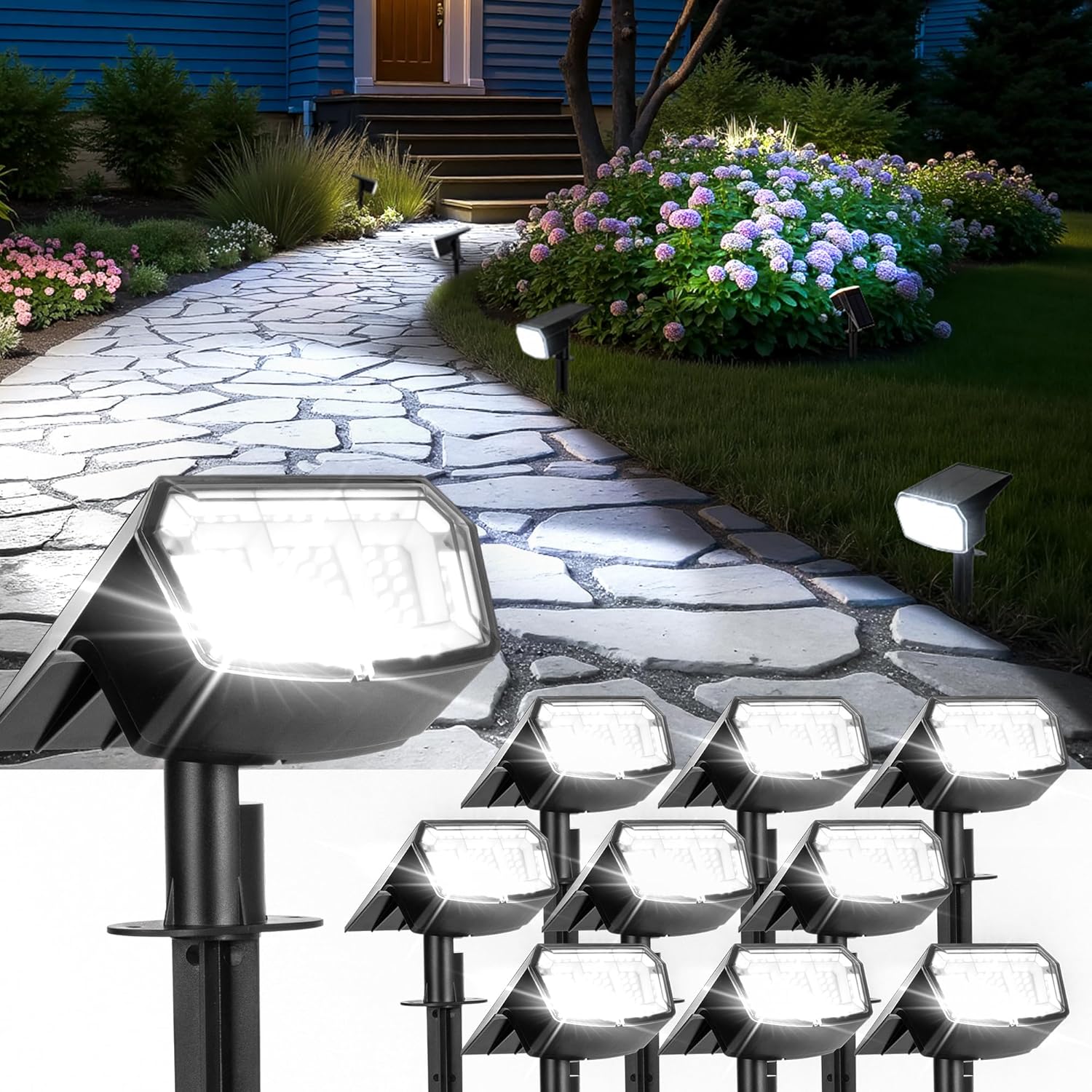 Outdoor Lighting Spotlight - Solar Spot Lights Outdoor IP67 Waterproof