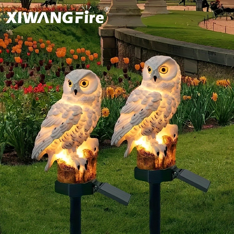 Outdoor Lighting Brands - Solar Owl Statue Garden Light LED