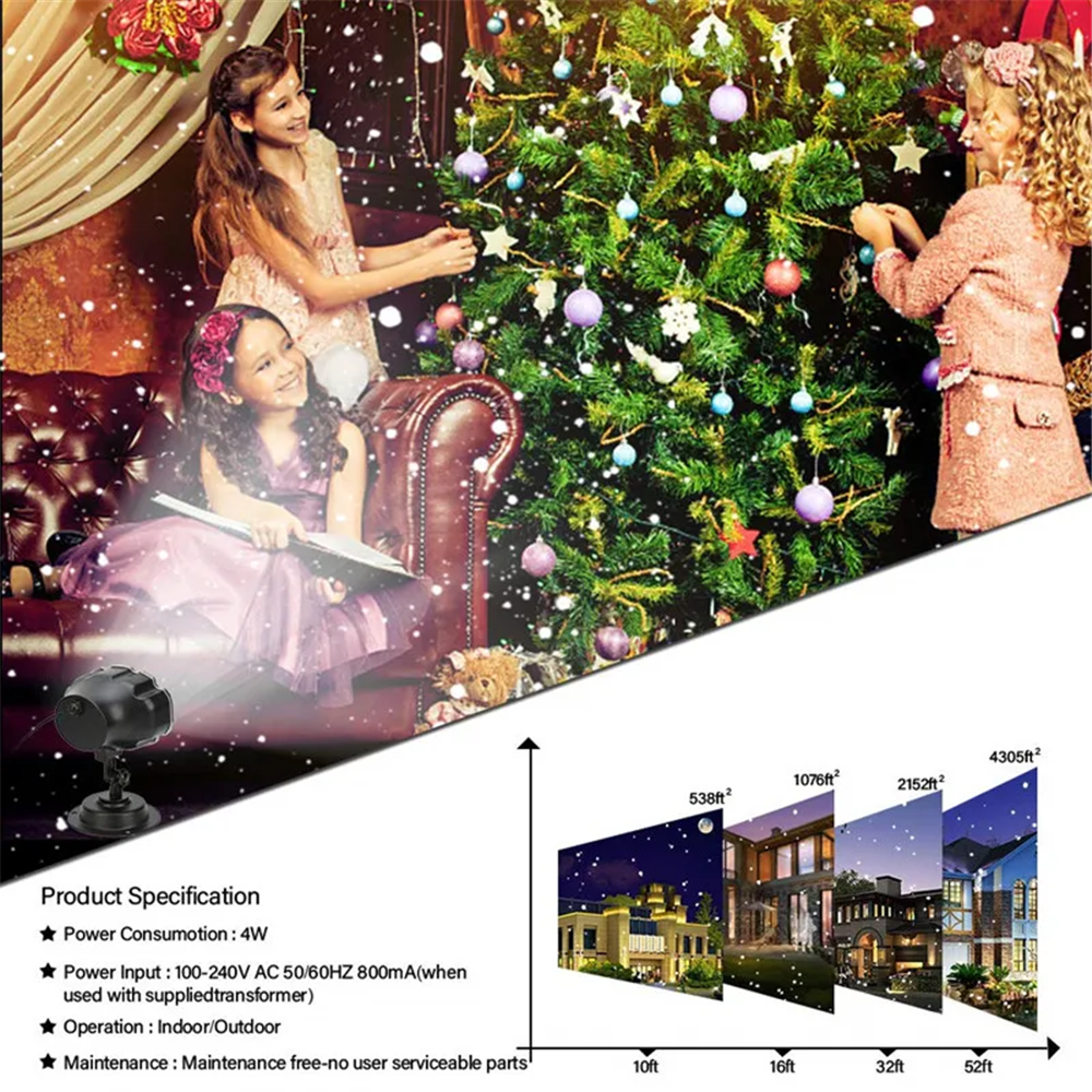 DACHAN Snowfall LED Light Proj - Outdoor Lighting Spotlight recension och pris