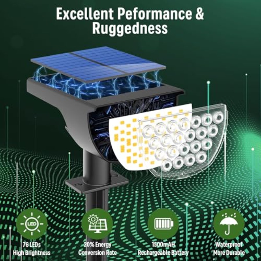 Solar Lights Outdoor Waterproo - Outdoor Lighting Spotlight recension och pris