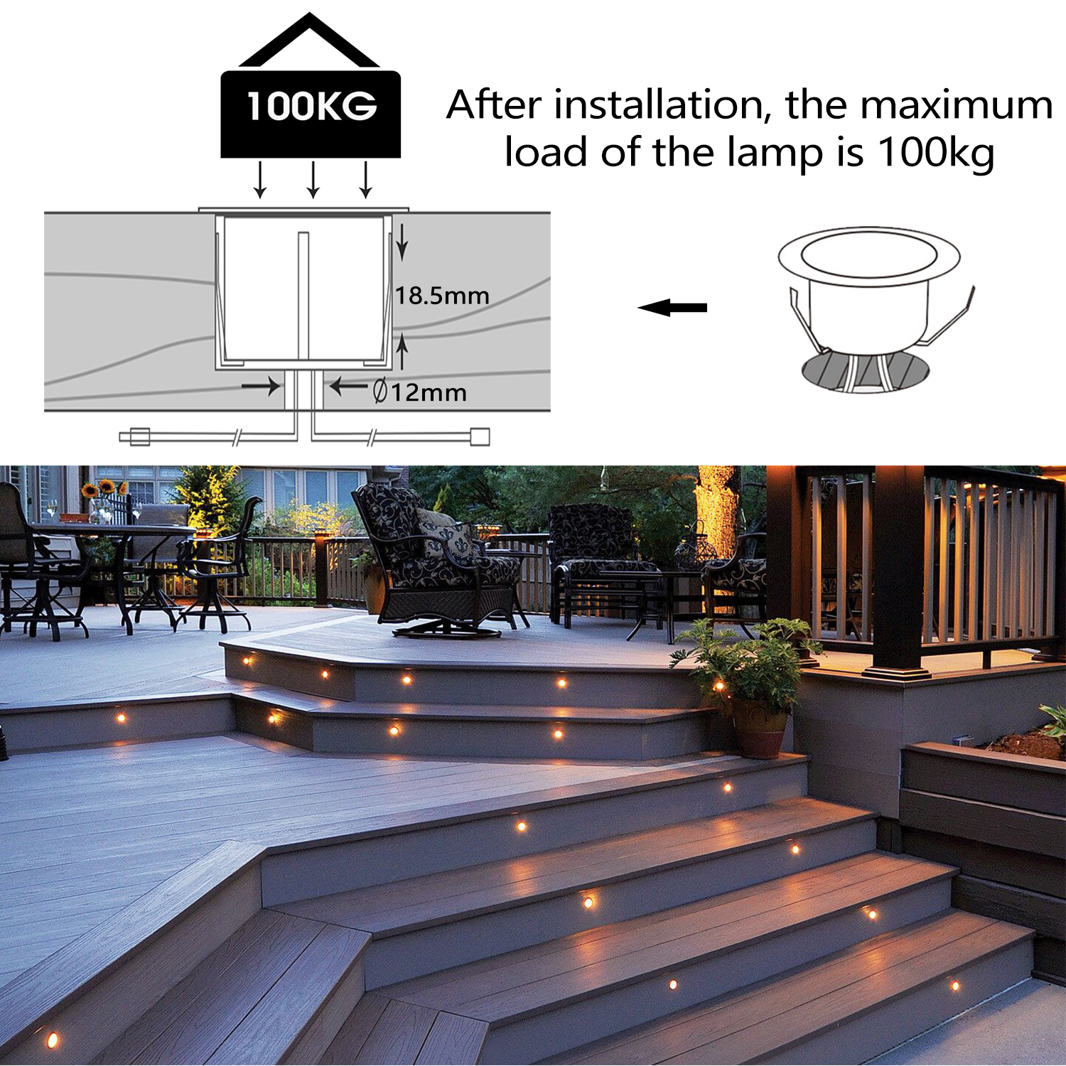 QACA LED Low Voltage Recessed  - Outdoor Lighting Recessed recension och pris