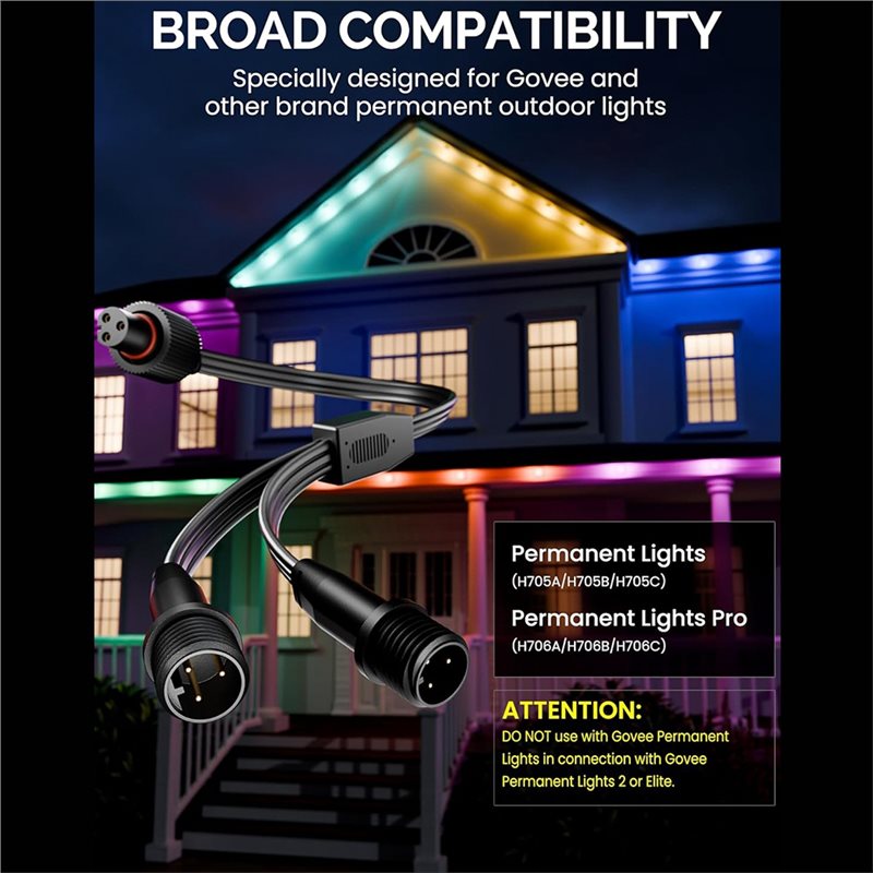 【NEWLY】2 Pack Y-Connector Spli - Outdoor Lighting Govee recension och pris