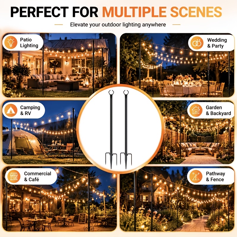 4 Pack 8.9Ft Outdoor String Li - String Light Bistro recension och pris