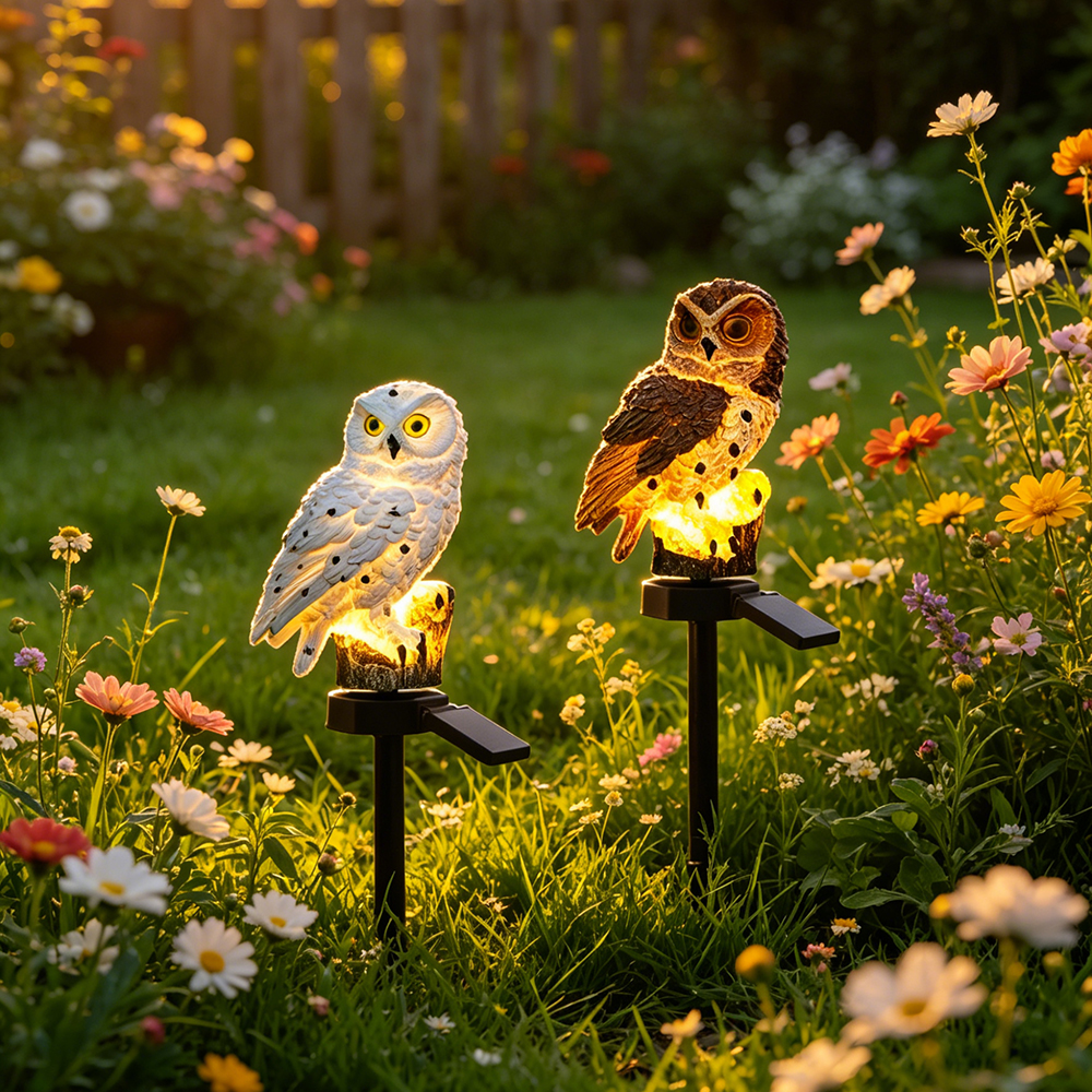 Owl Solar Light, Resin Owl Gro - Outdoor Lighting Lamps recension och pris