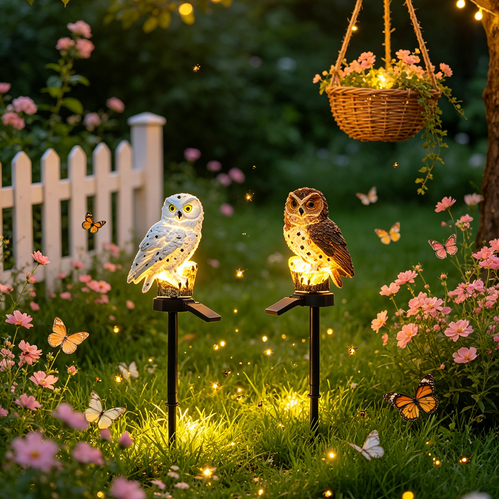 Owl Solar Light, Resin Owl Gro - Outdoor Lighting Lamps recension och pris