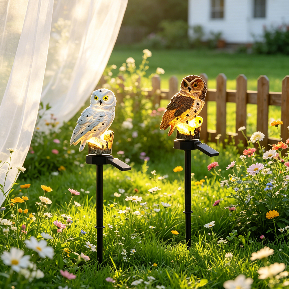 Owl Solar Light, Resin Owl Gro - Outdoor Lighting Lamps recension och pris