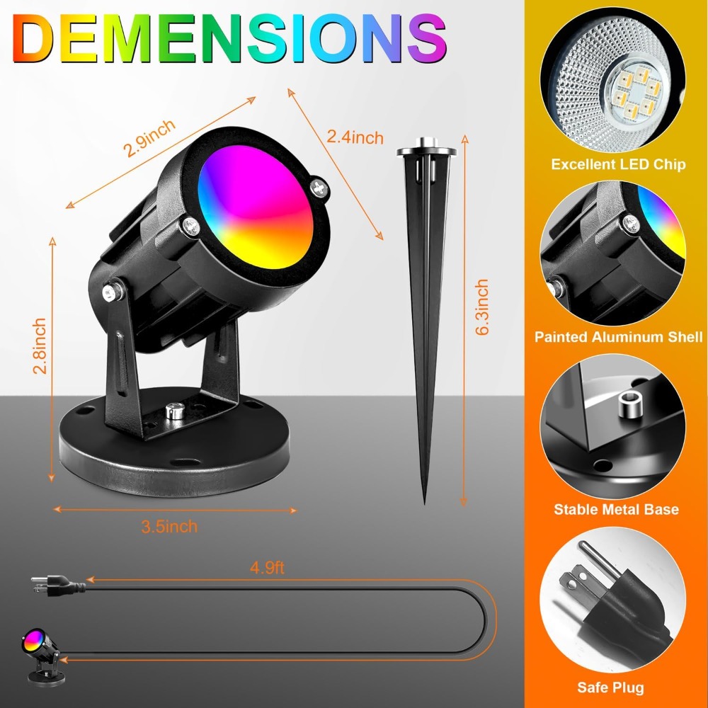 RGBW 8W LED Spotlight with Rem - Outdoor Lighting Spotlight recension och pris