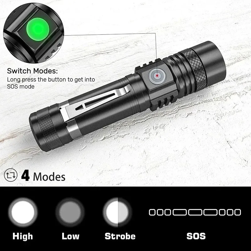 T6 LED Rechargeable Flashlight - Outdoor Lighting Nearby recension och pris