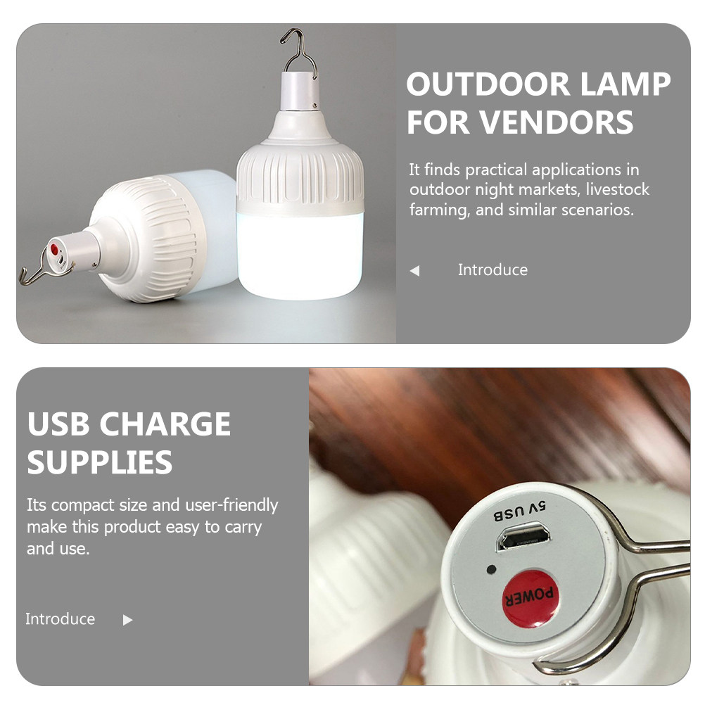 1 Set Of Usb Charge Bulb Recha - Outdoor Lighting Vendor recension och pris