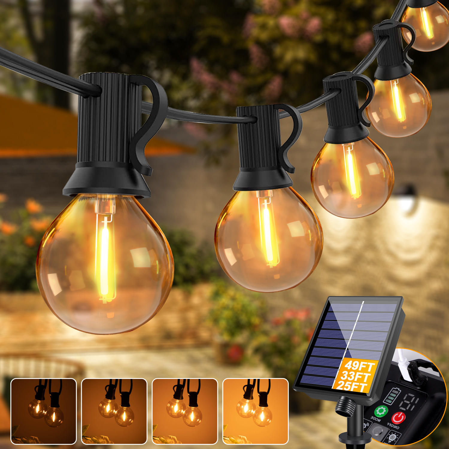 Solar String Lights Outdoor Wa - String Light Bistro recension och pris