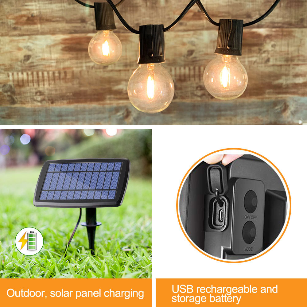 B03C-G40 Solar Powered Led Lig - String Light Bistro recension och pris