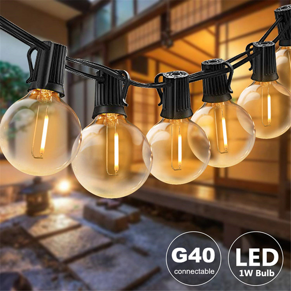 25FT/50FT G40 Clear Globe Bulb - String Light Bistro recension och pris