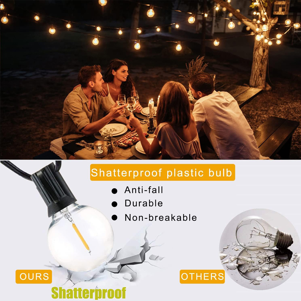 25FT/50FT G40 Clear Globe Bulb - String Light Bistro recension och pris