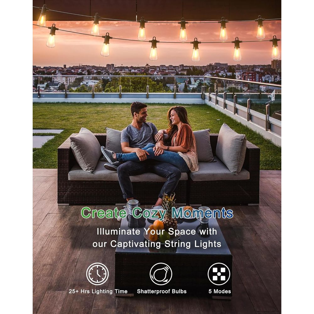 Outdoor Waterproof 50-LED Stri - String Light Bistro recension och pris