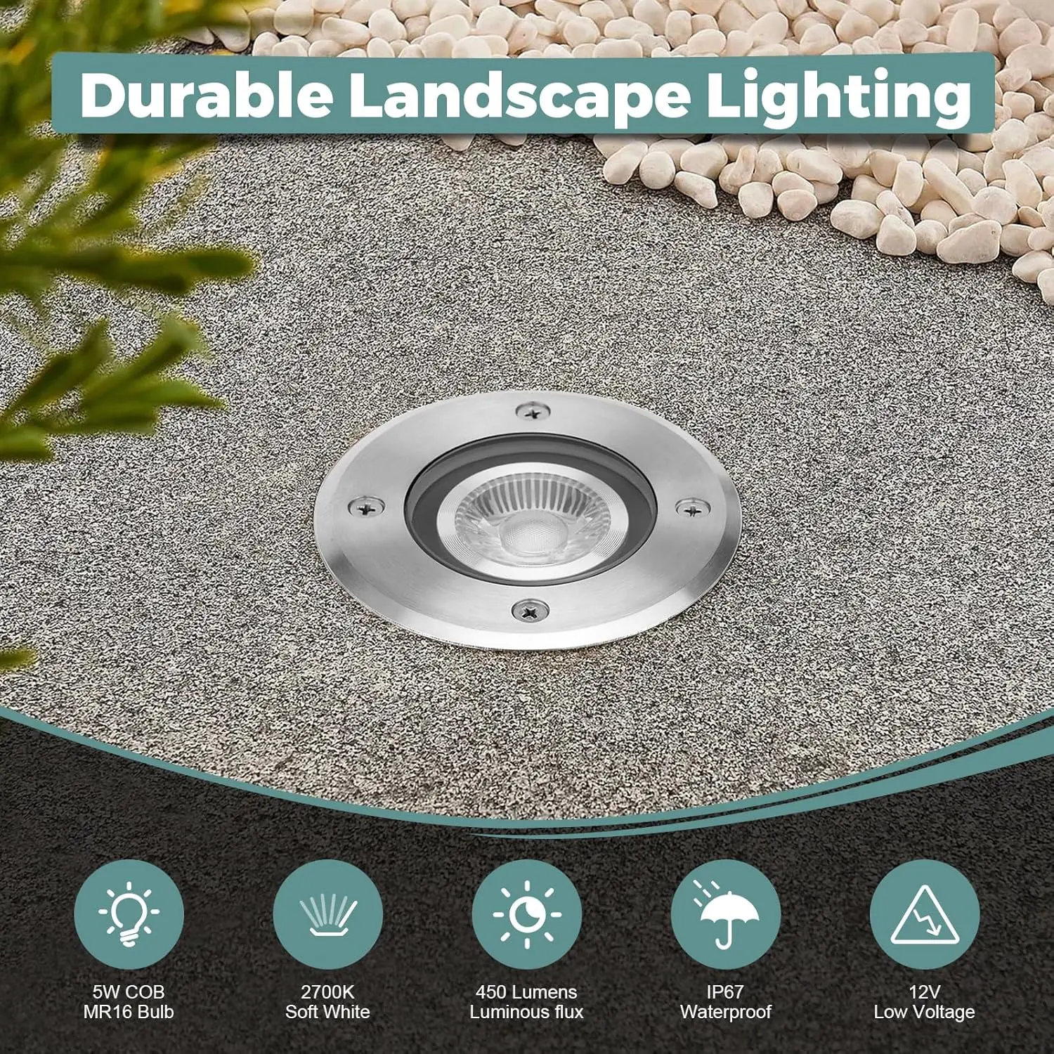6 Pack 12V Low Voltage Landsca - Outdoor Lighting Underground Wiring recension och pris
