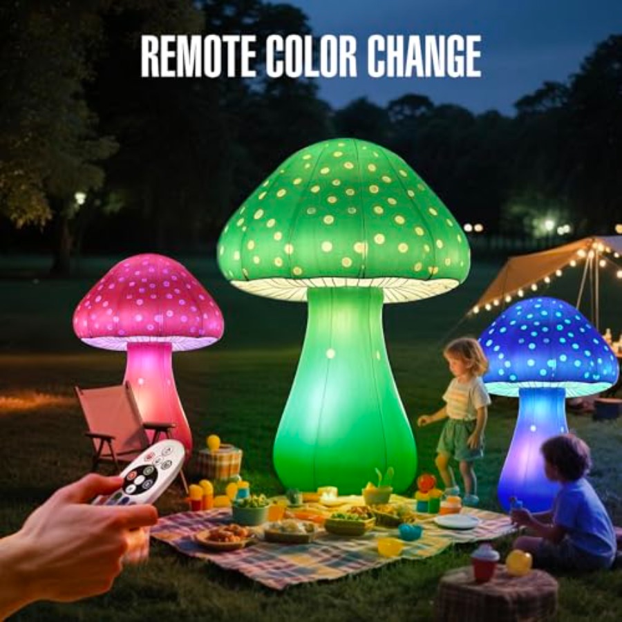 6 FT LED Inflatable Mushroom w - Outdoor Lighting Remote Control recension och pris