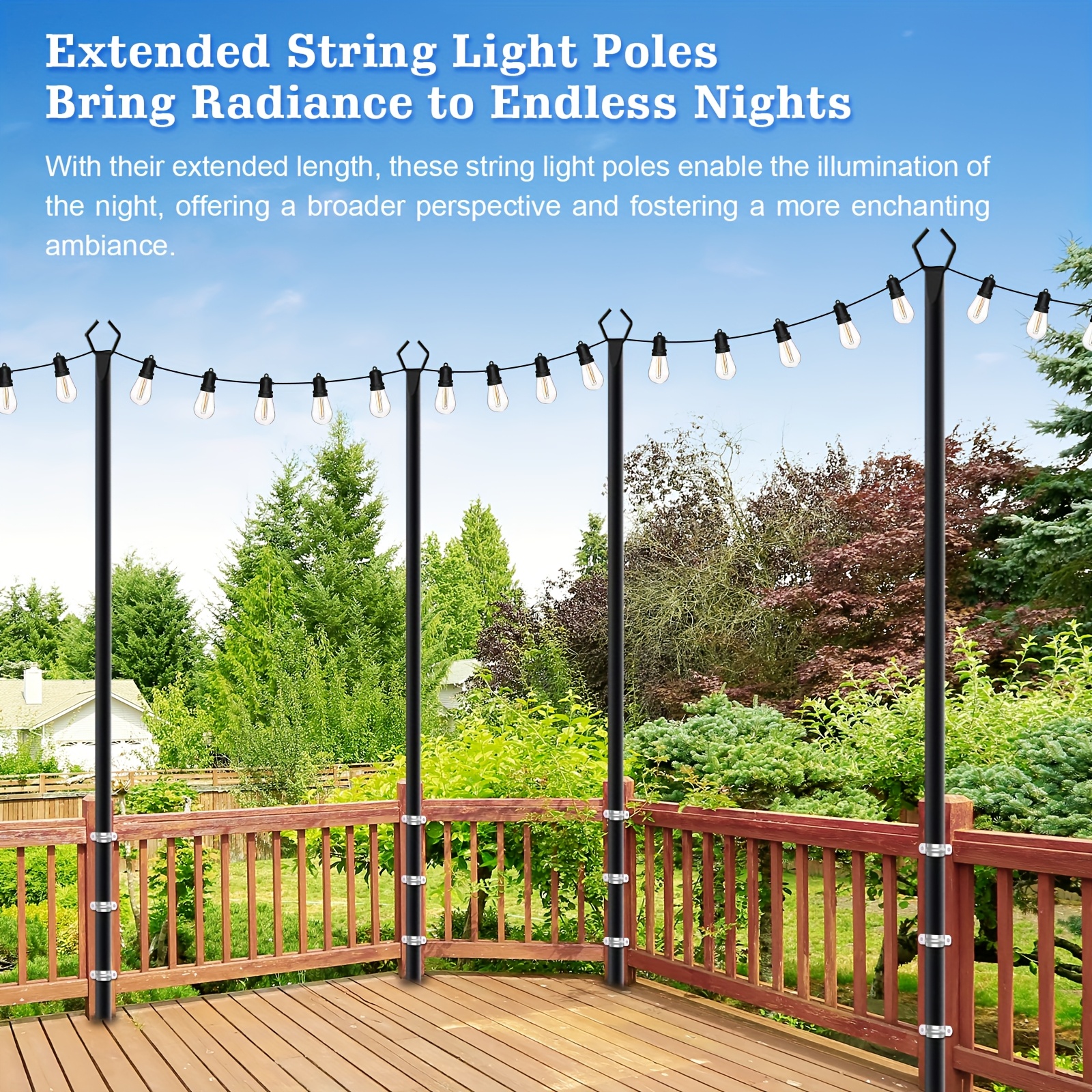 4 Pack 8.9Ft Outdoor String Li - String Light Bistro recension och pris