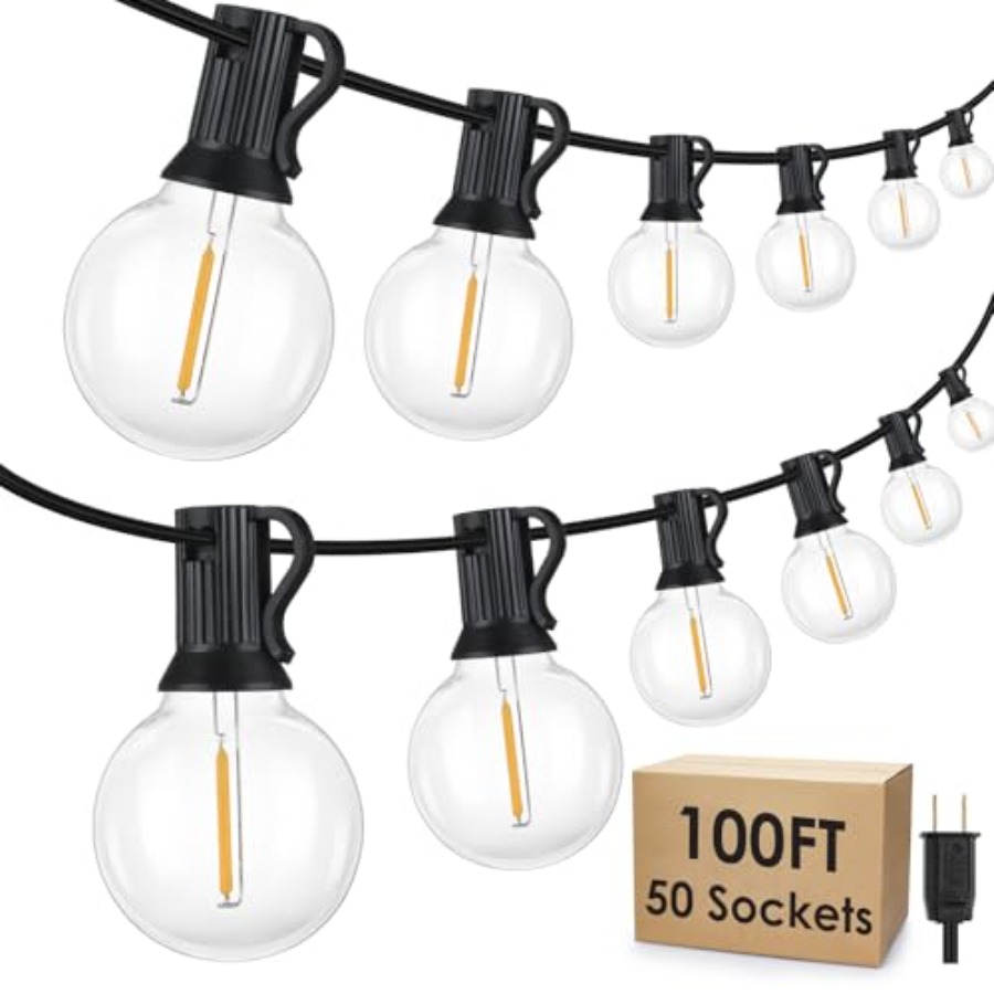 100Feet LED Outdoor String Lig - String Light Bistro recension och pris