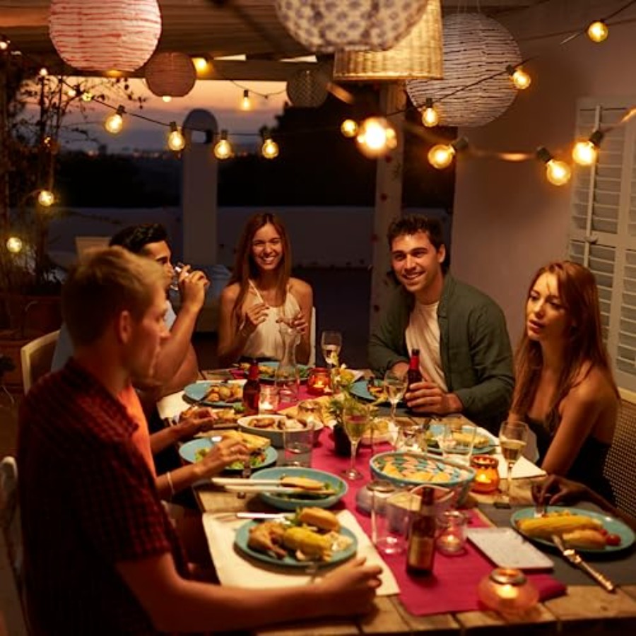 100Feet LED Outdoor String Lig - String Light Bistro recension och pris