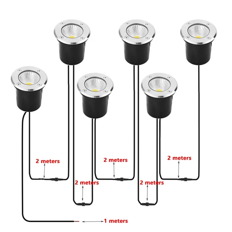 2-Meter IP67 Waterproof LED Un - Outdoor Lighting Underground Wiring recension och pris