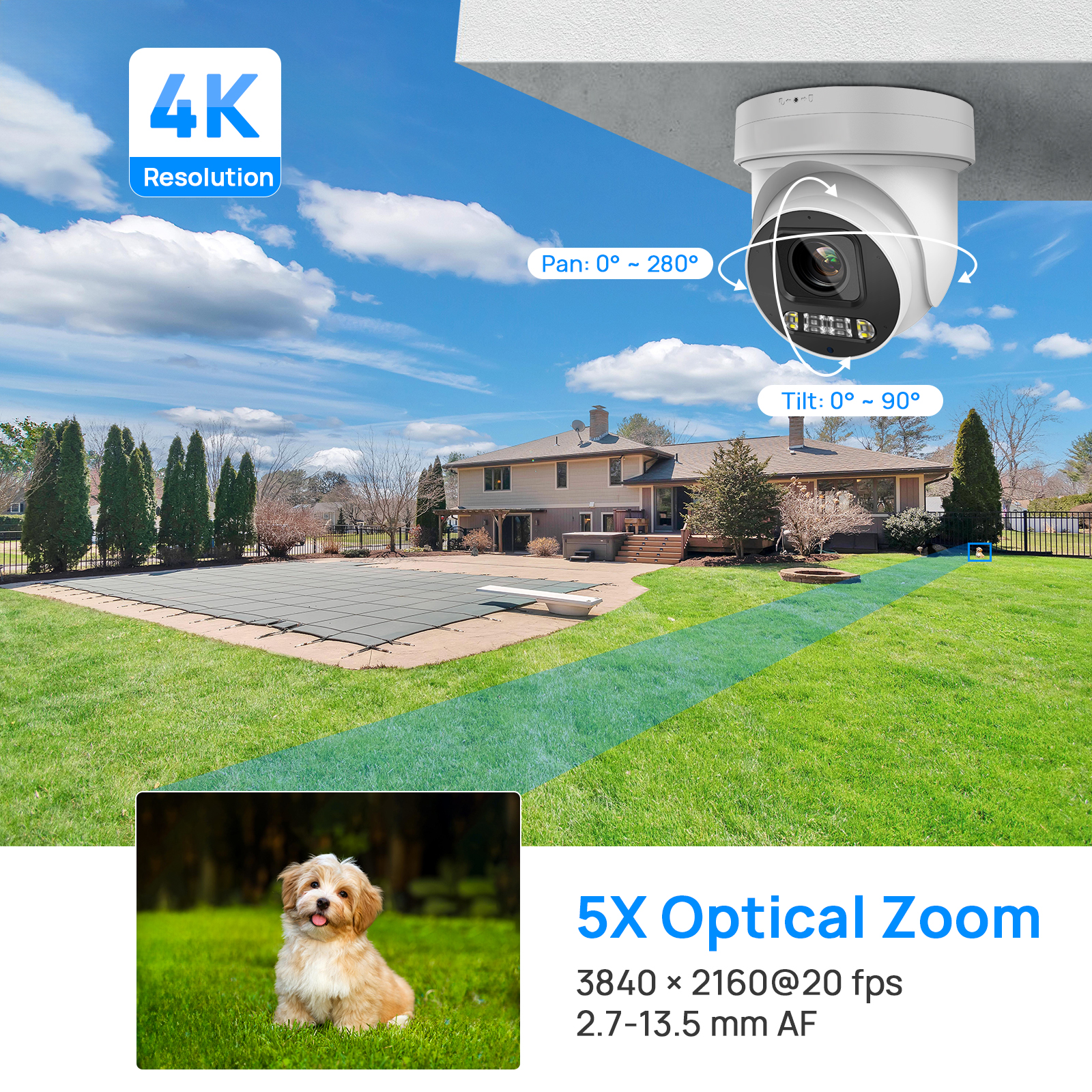 Vikylin PTZ 5X Optical Zoom 8M - Outdoor Lighting Online recension och pris