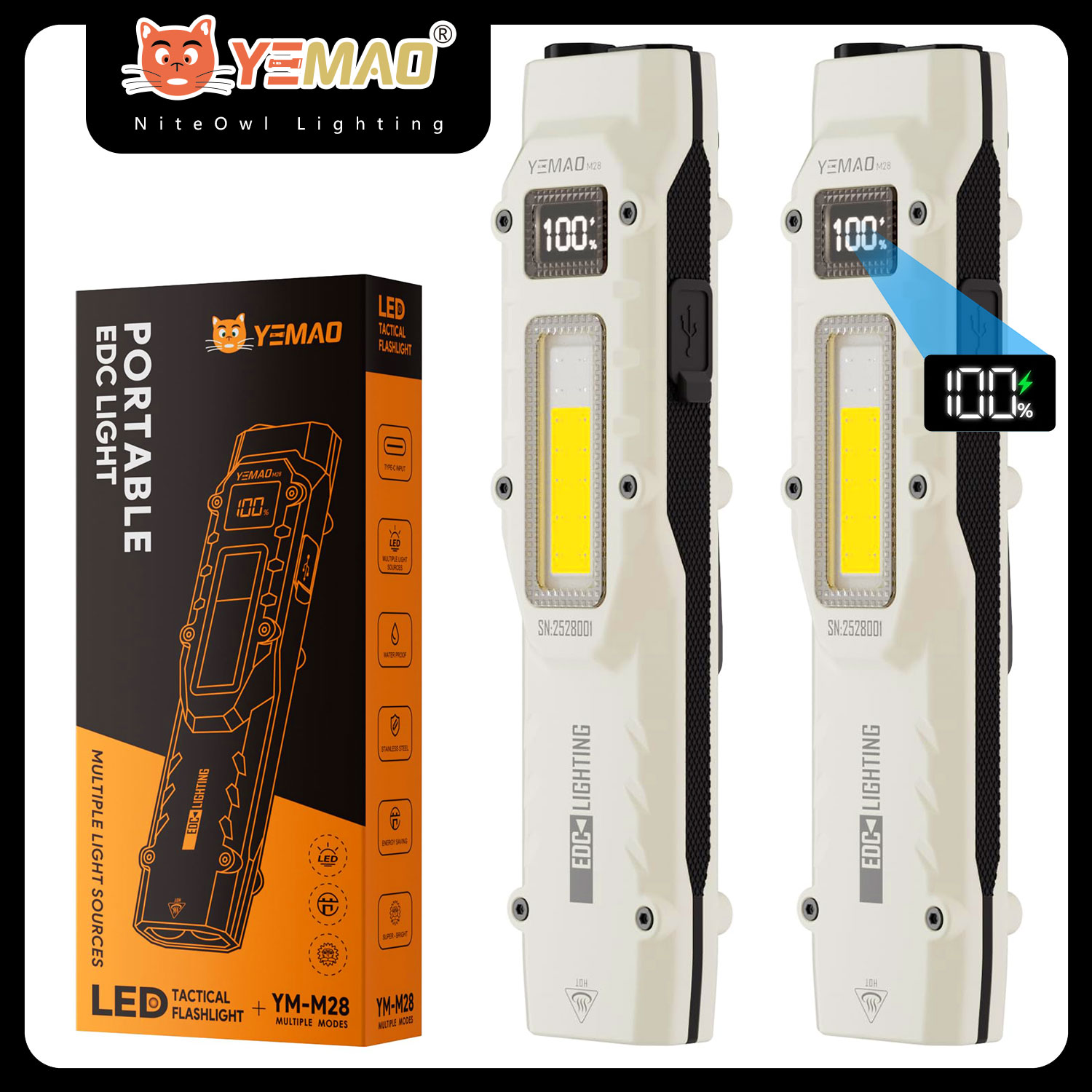 YEMAO M28 Super Bright EDC Fla - Outdoor Lighting Nearby recension och pris