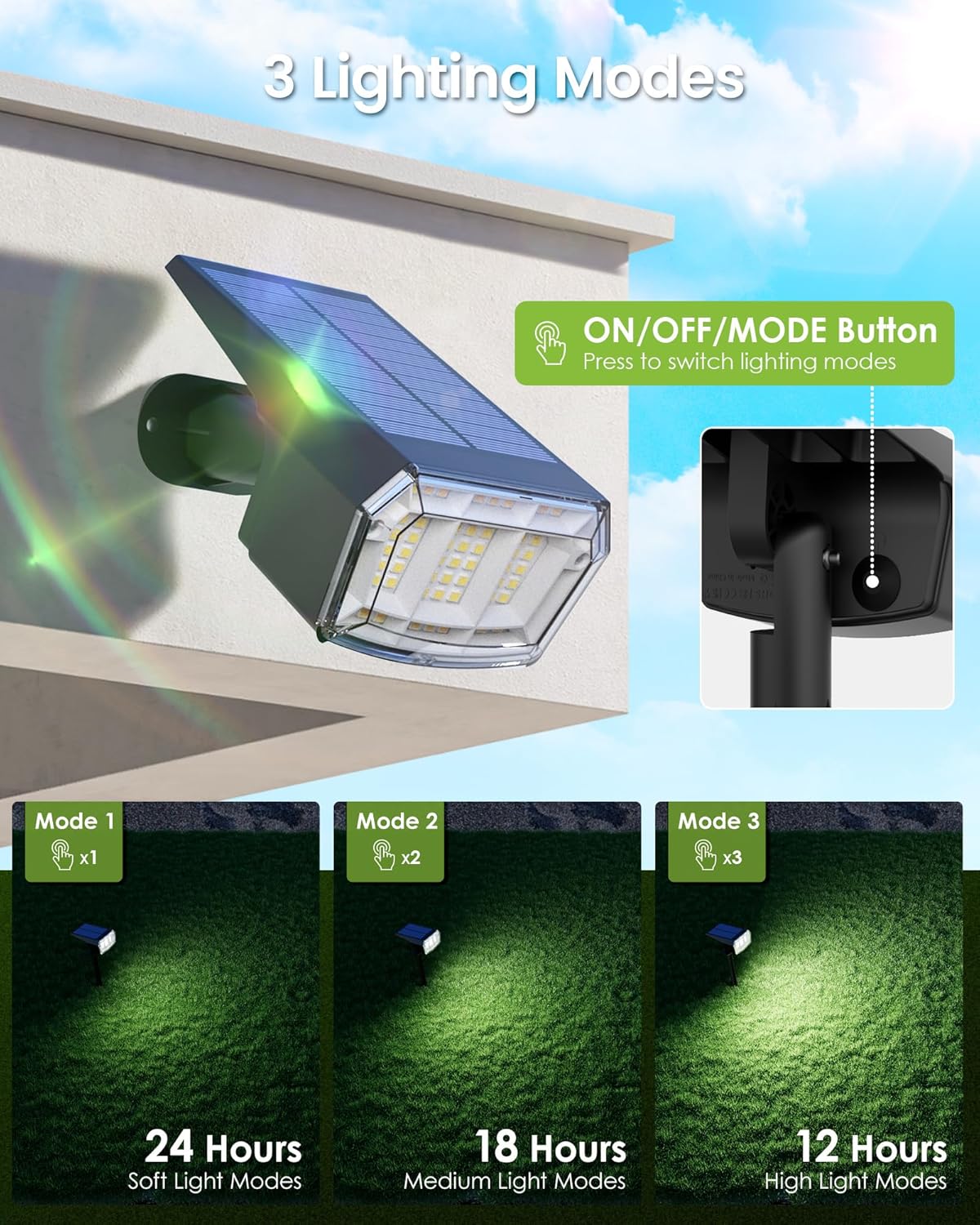 Solar Spot Lights Outdoor IP67 - Outdoor Lighting Spotlight recension och pris