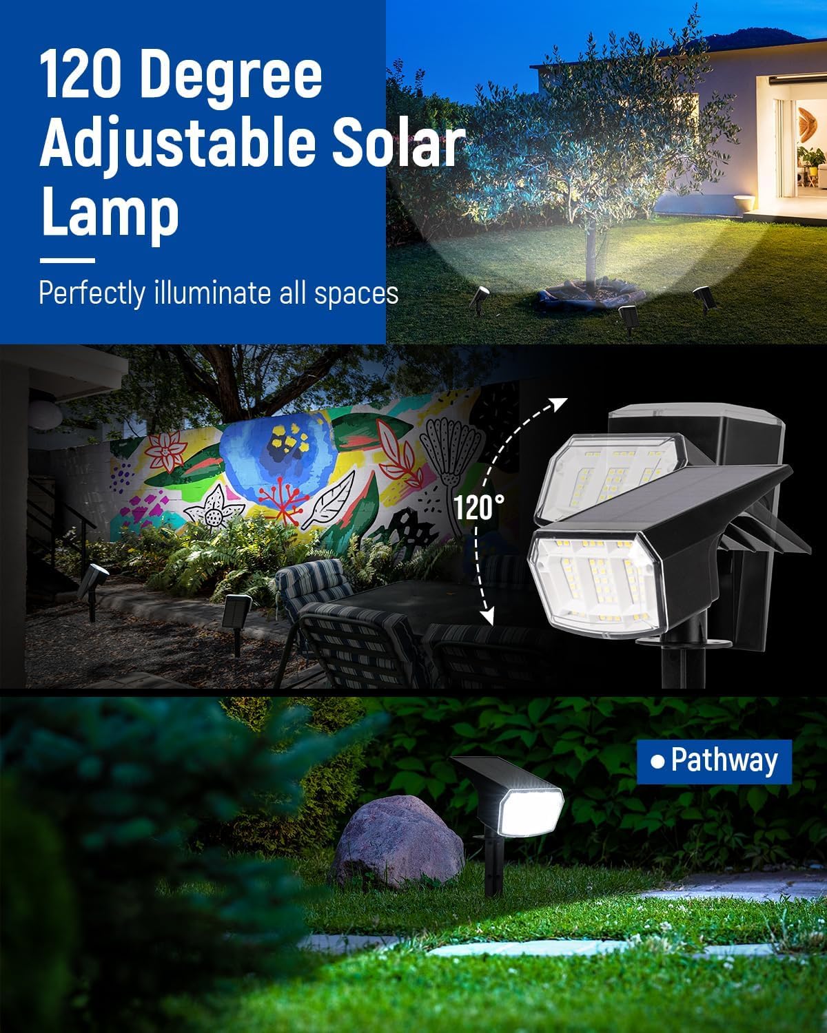 Solar Spot Lights Outdoor IP67 - Outdoor Lighting Spotlight recension och pris