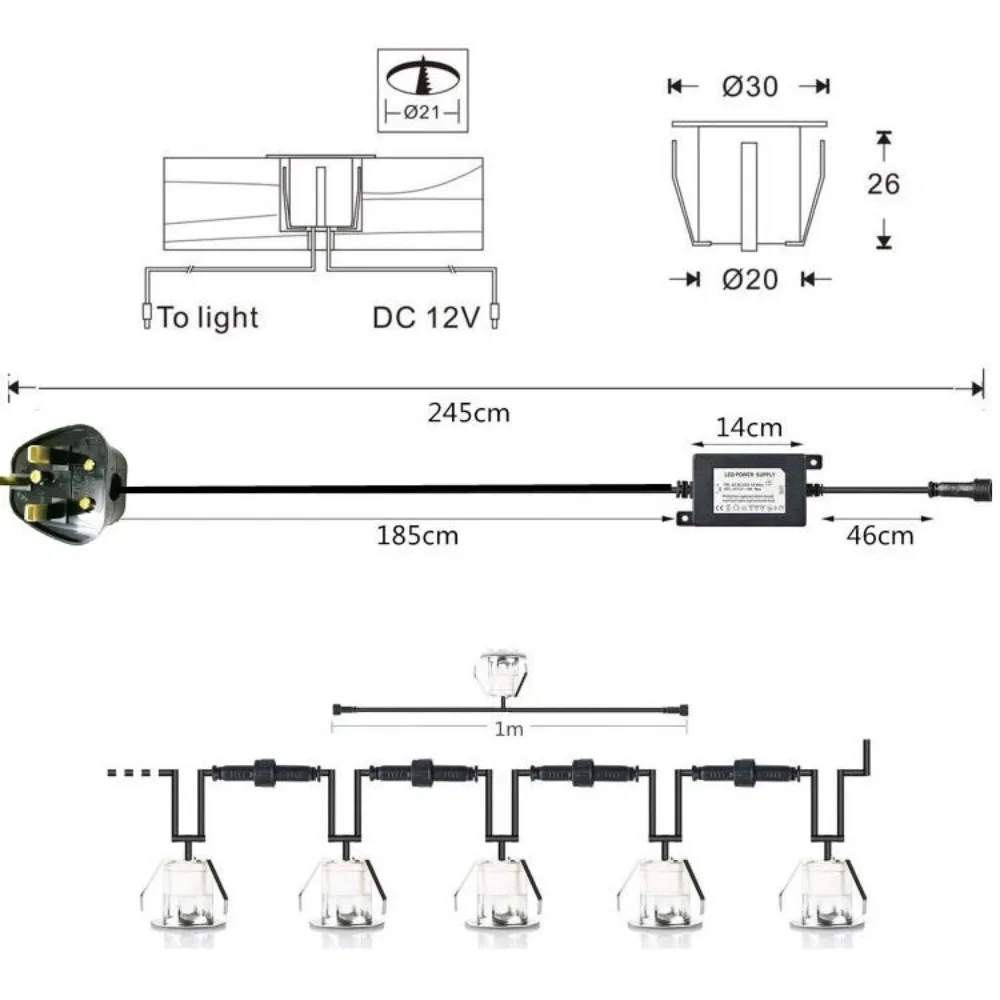 32mm RGBW LED Deck Light 0 6W  - Outdoor Lighting Recessed recension och pris