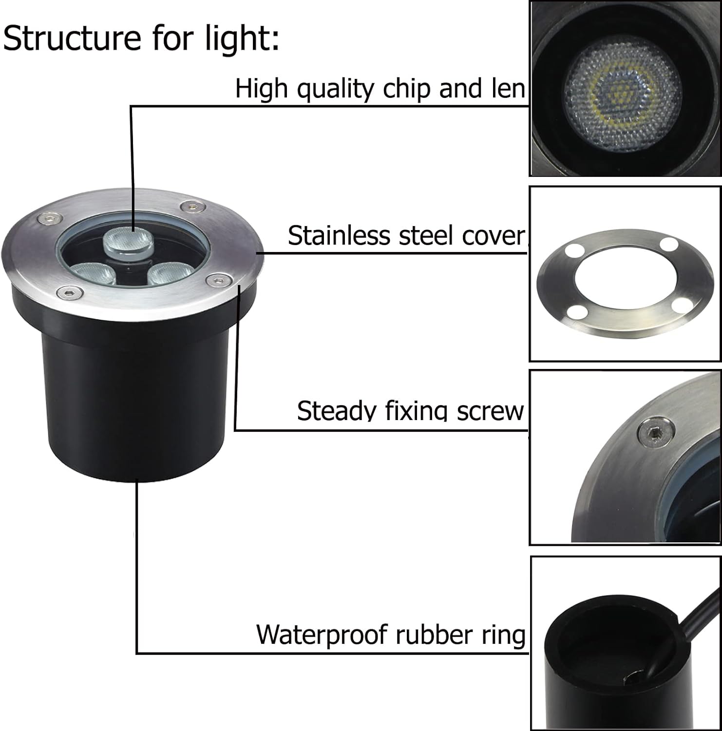 4 Pack Outdoor In Ground Light - Outdoor Lighting Underground Wiring recension och pris