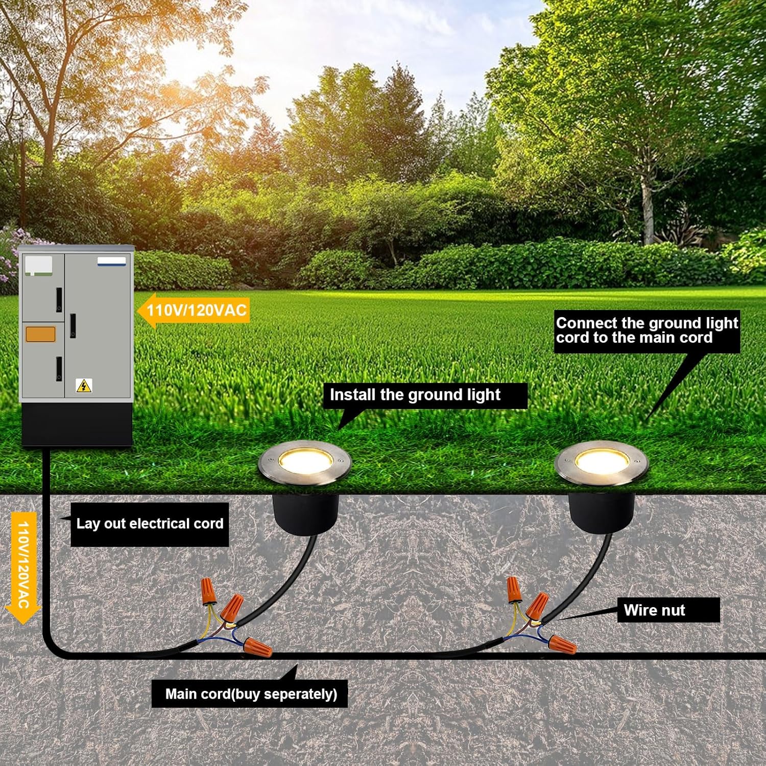 4 Pack Outdoor In Ground Light - Outdoor Lighting Underground Wiring recension och pris