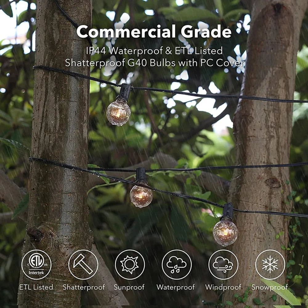 8M/15M G40 Globe String Lights - String Light Bistro recension och pris