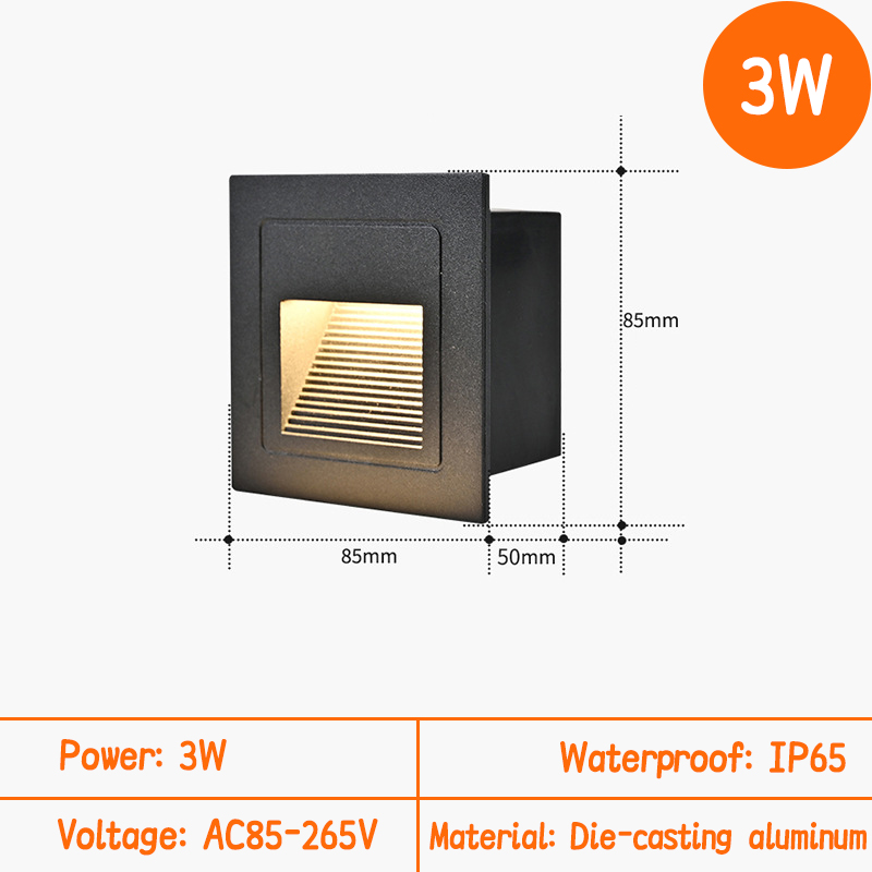 LED Stair Light Wall Lamp 3W I - Outdoor Lighting Recessed recension och pris