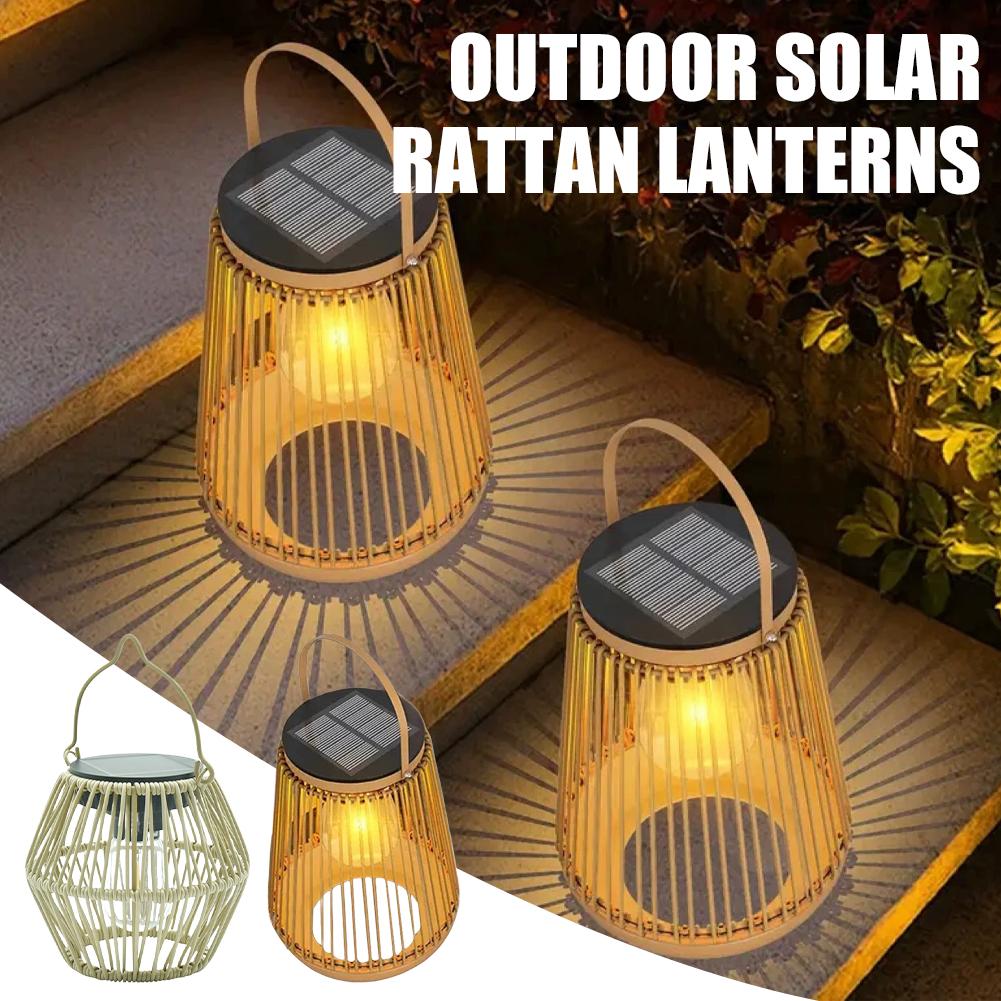 IP65 Waterproof Solar Rattan L - Outdoor Lighting Lamps recension och pris
