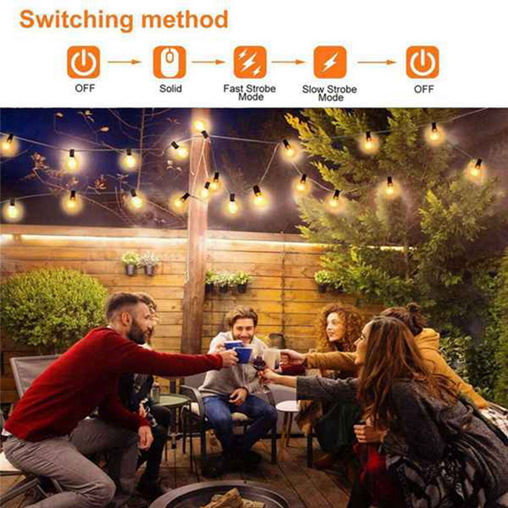 ABWR-2X G40 Solar Powered LED  - String Light Bistro recension och pris