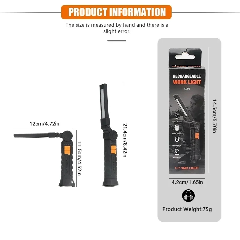 Portable COB LED Flashlight Re - Outdoor Lighting Nearby recension och pris