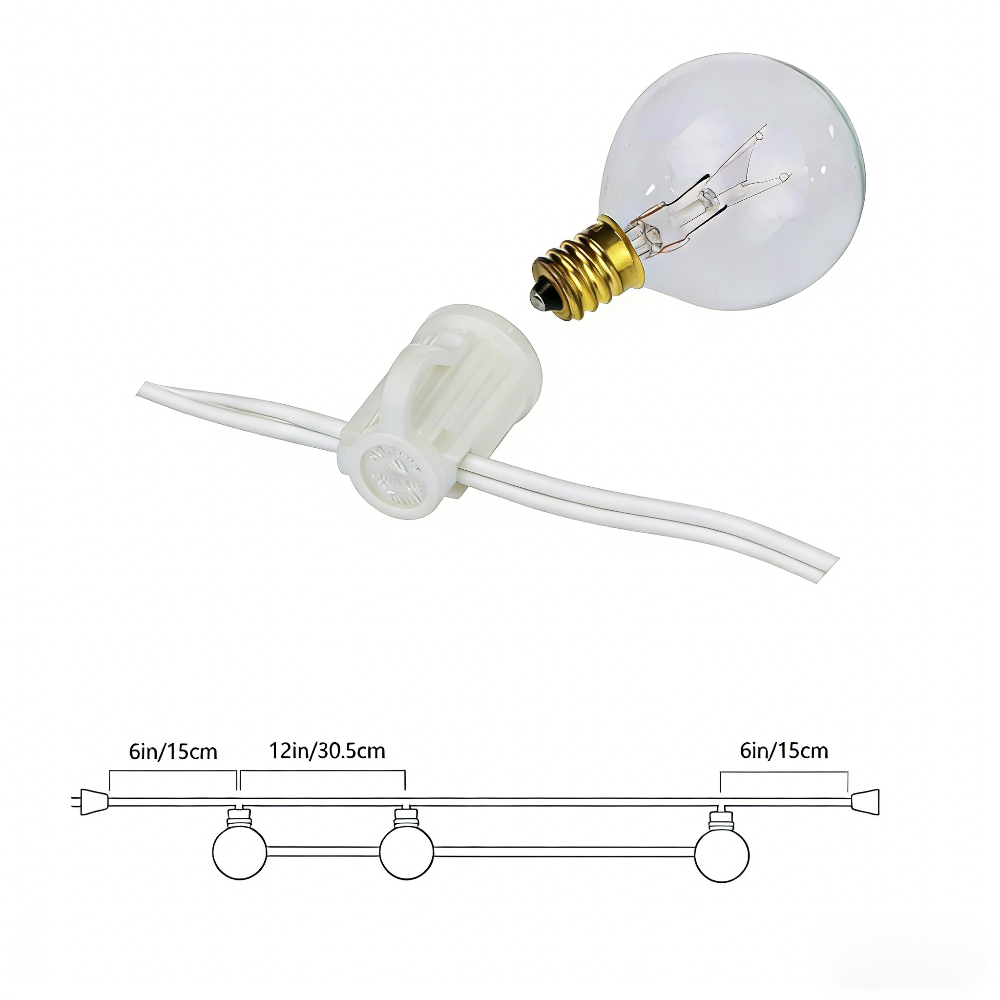 8M G40 Bulbs Globe String Ligh - String Light Bistro recension och pris