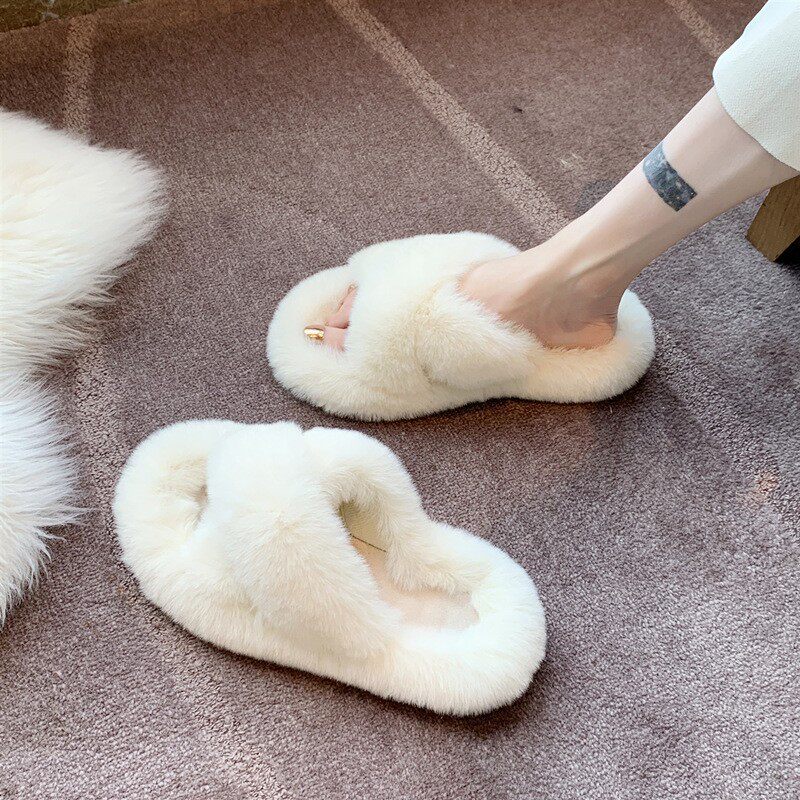 Hairy Slippers for Women Solid - Outdoor Lighting For Your Home recension och pris