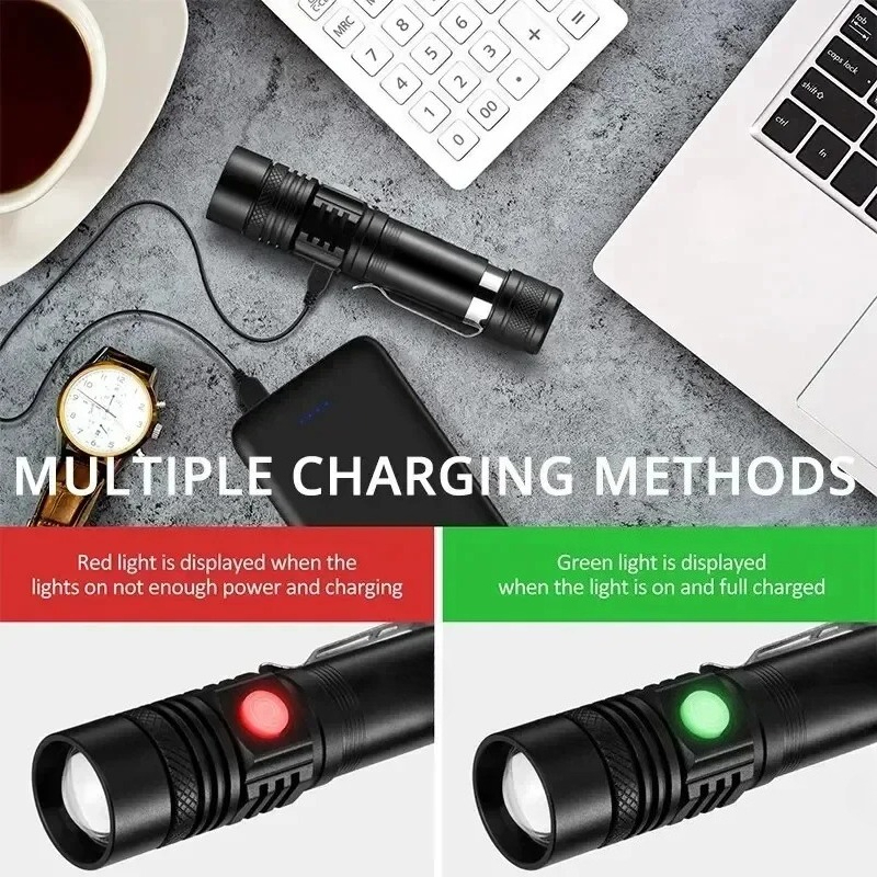 T6 LED Rechargeable Flashlight - Outdoor Lighting Nearby recension och pris