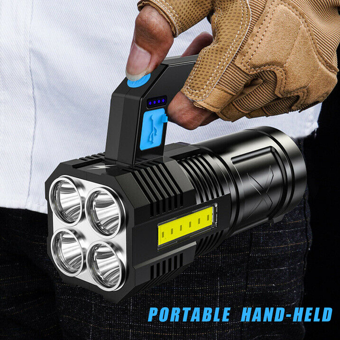USB Rechargeable Handheld LED  - Outdoor Lighting Spotlight recension och pris