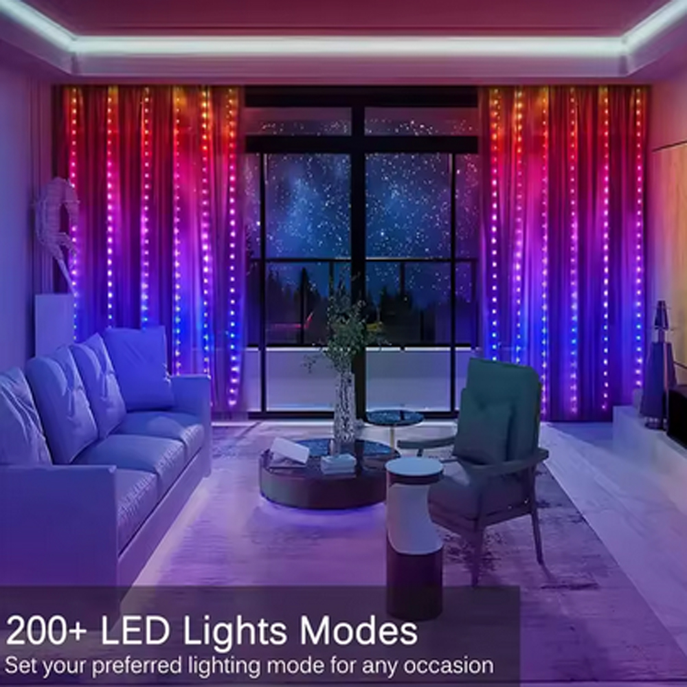 3M RGB Smart LED Curtain Light - Outdoor Lighting Lamps recension och pris