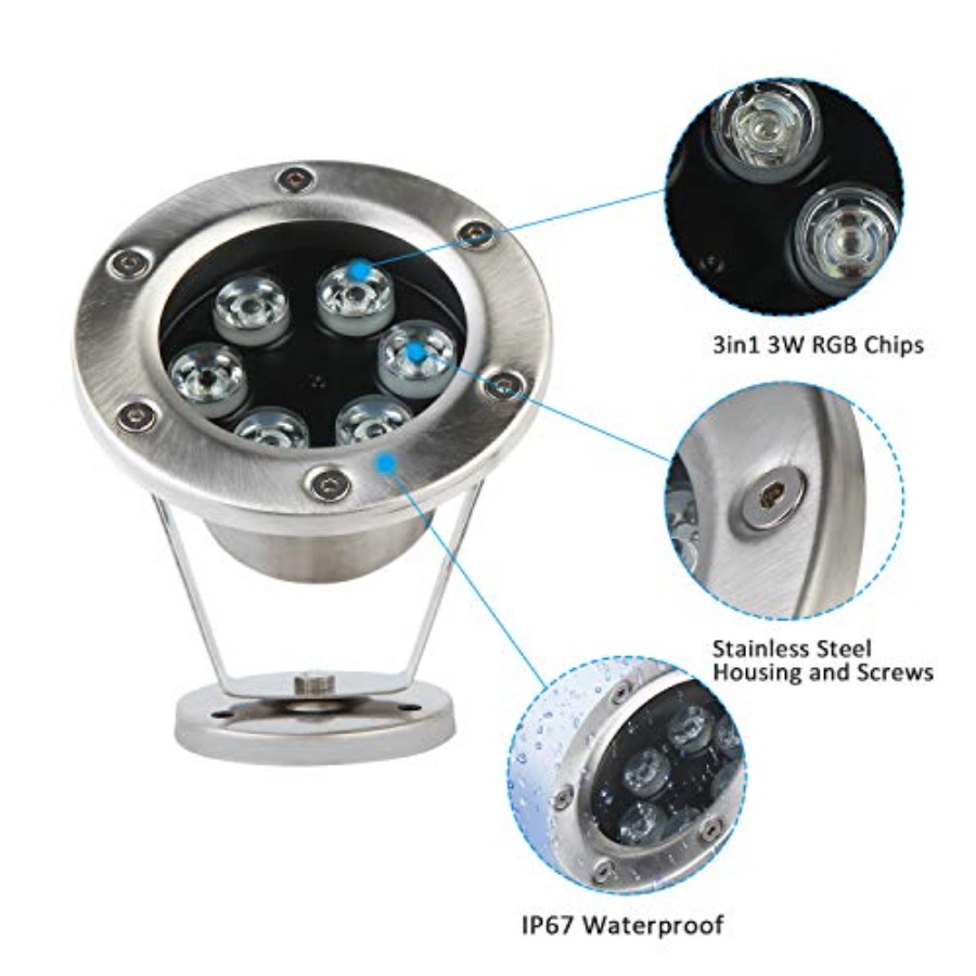 LED Pond Light 2 Pack for outd - Outdoor Lighting Remote Control recension och pris