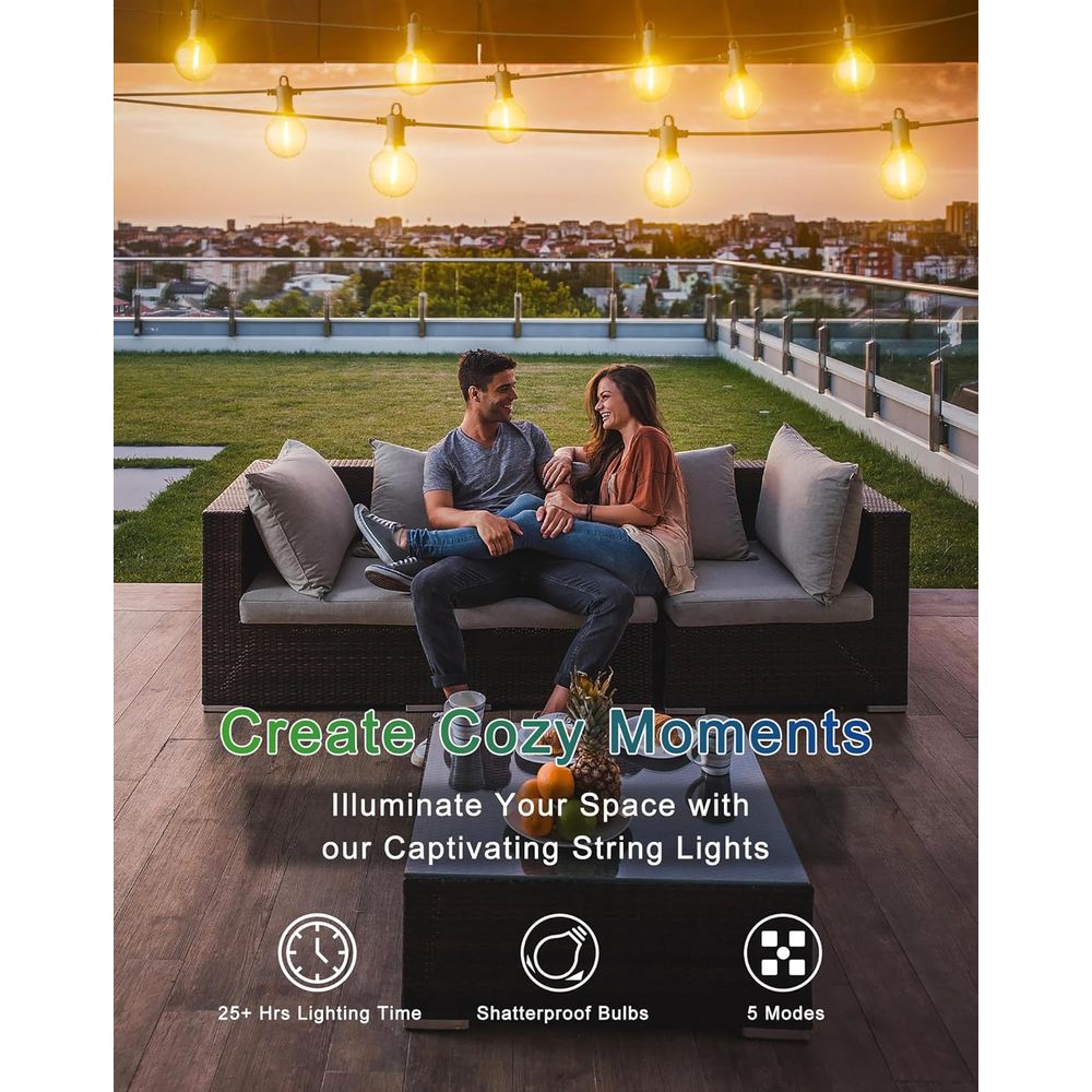 Outdoor Waterproof 50-LED Stri - String Light Bistro recension och pris